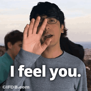 Man Covering Face Saying I Feel You GIF