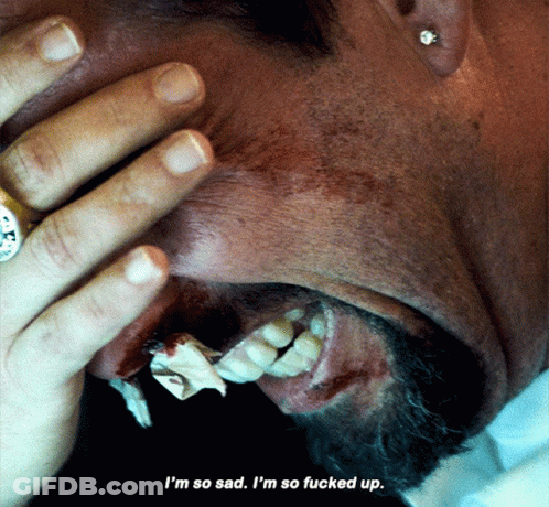 Man Covering Face Saying I'm So Sad I'm So Fucked Up GIF