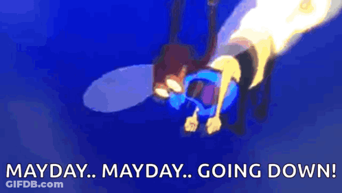 Man Covering Face Saying Mayday GIF