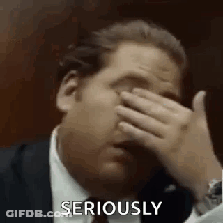 Man Covering Face Saying Seriously GIF