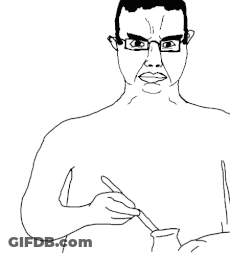 Man Covering Face With Blue Star GIF