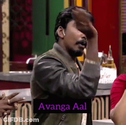 Man Covering Face With Hand Aanga Aal Sign GIF