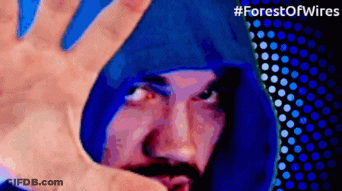 Man Covering Face With Hand #Forestofwires GIF
