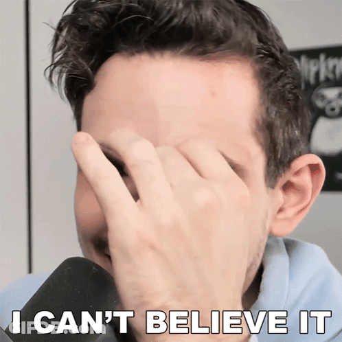 Man Covering Face With Hand I Cant Believe It GIF