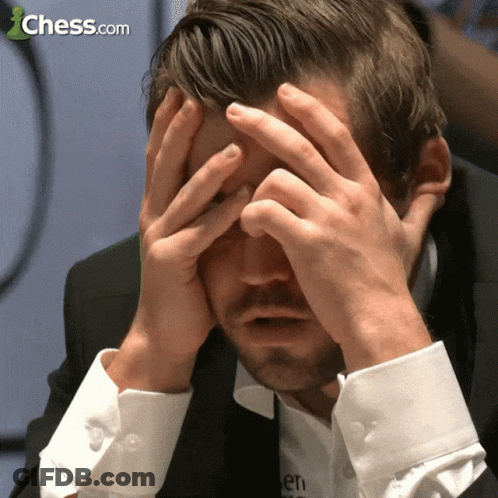 Man Covering Face With Hands Chess.com Logo GIF