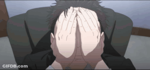 Man Covering Face With Hands GIF