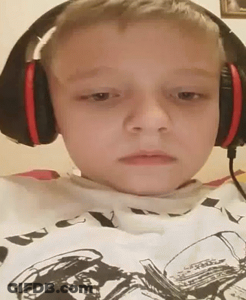Man Covering Face With Headphones GIF