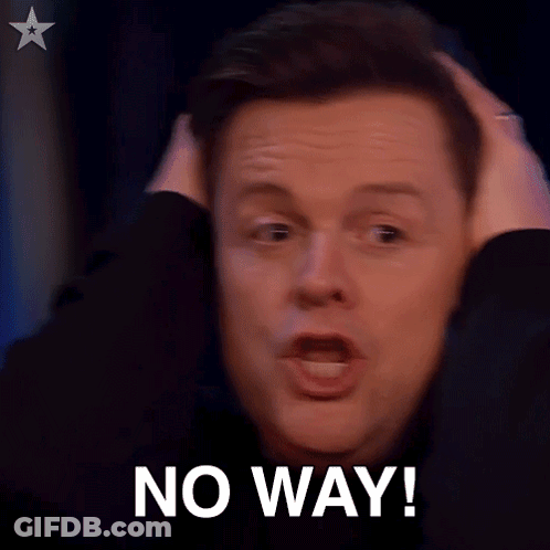 Man Covering Face With No Way GIF