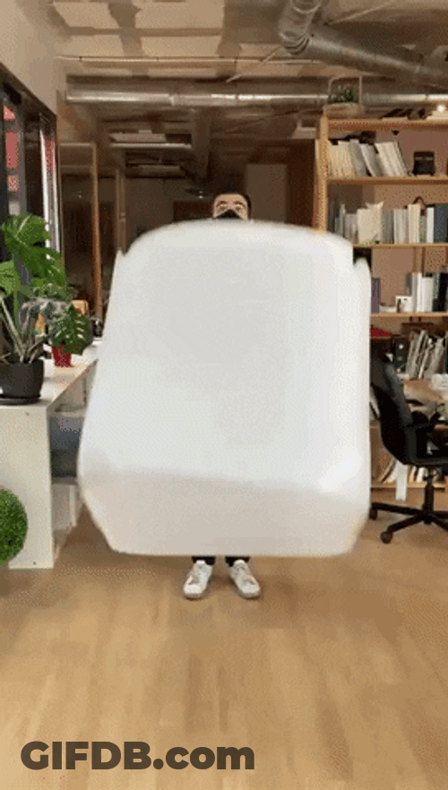 Man Covering Himself Disappear GIF
