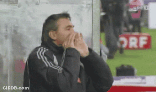 Man Covering Mouth Before Orf Sign GIF