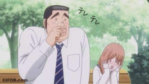 Man Covering Mouth Girl Covering Face GIF