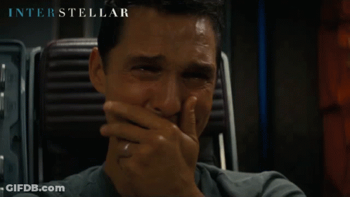 Man Covering Mouth Interstellar GIF
