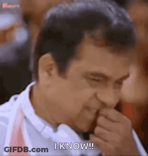 Man Covering Mouth Making Funny Face I Know GIF