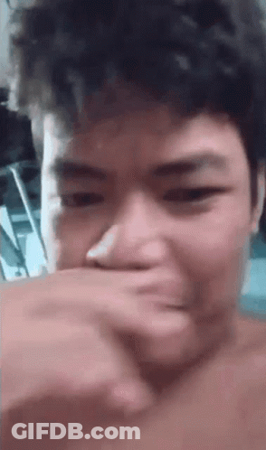 Man Covering Mouth GIF
