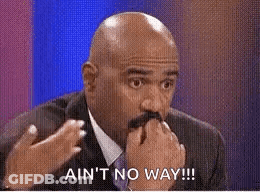 Man Covering Mouth Saying Ain't No Way GIF
