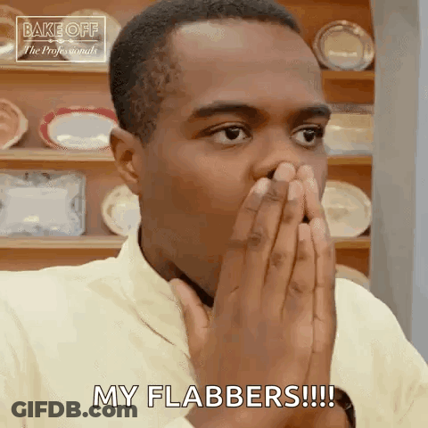 Man Covering Mouth Saying My Flabbers GIF