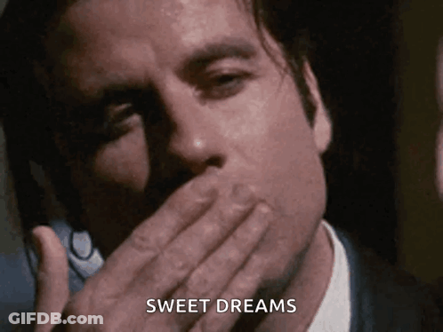 Man Covering Mouth Sweet Dreams GIF