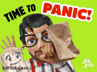 Man Covering Mouth With Panic Bag GIF