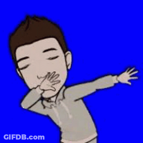 Man Covering Nose Making Dab GIF