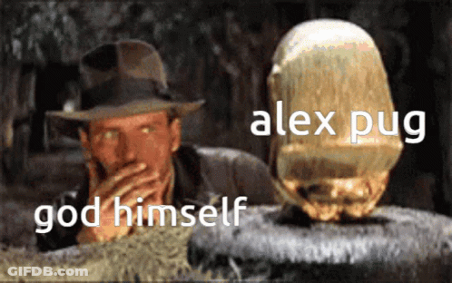 Man Covers Mouth Skull Alex Pug God Himself GIF