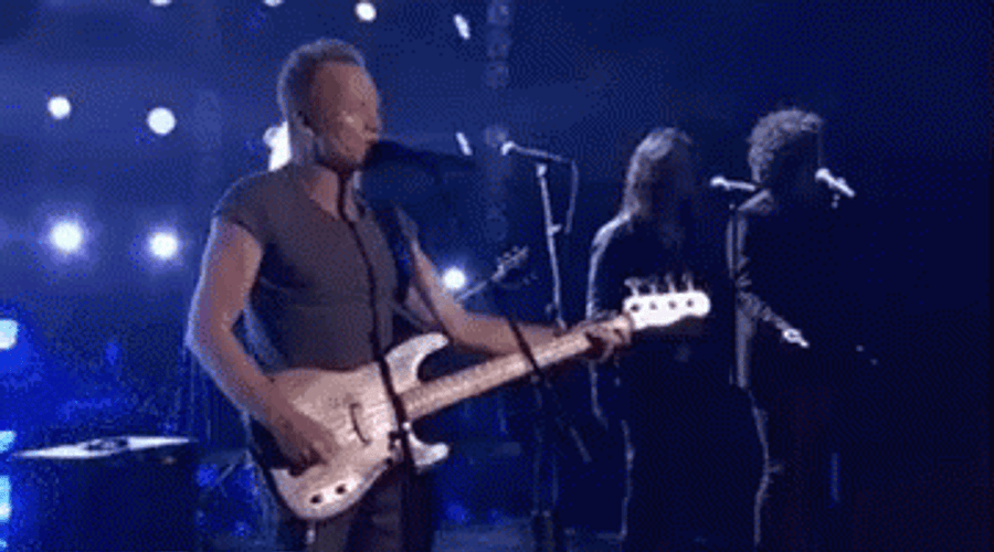 Man Covers Sting GIF