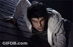 Man Crawling On Roof GIF