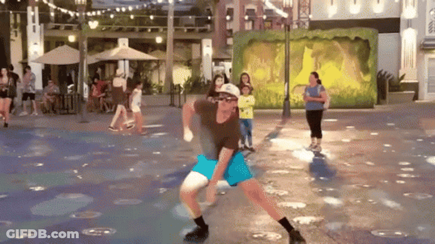 Man Crazy Dancing In Public GIF