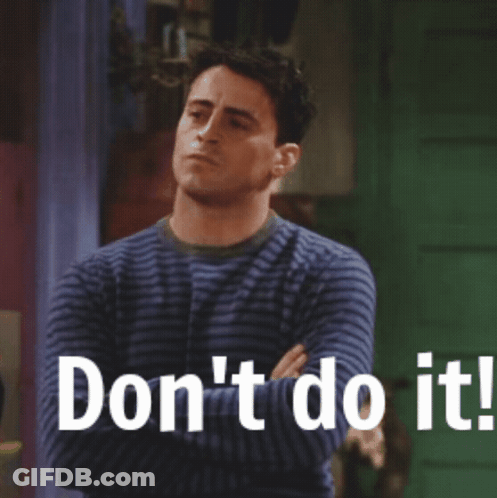 Man Crossing Arms Do Not Do It GIF