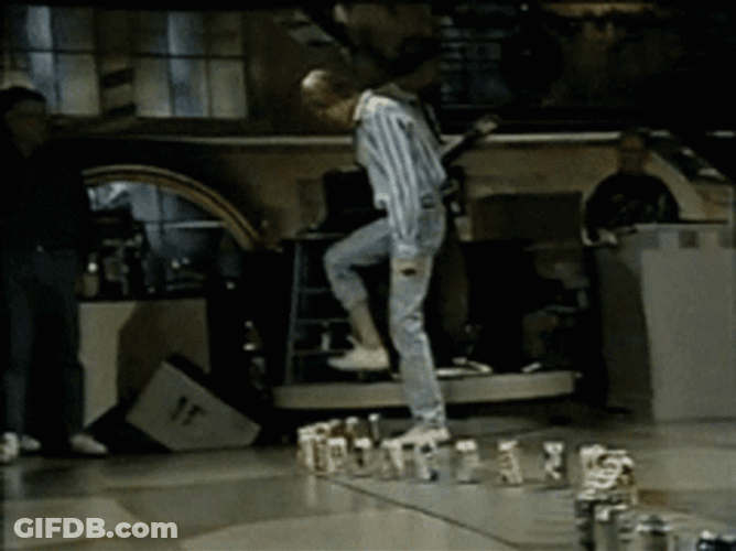 Man Crushing Can Stomp GIF