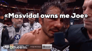 Man Crying At Microphone Masvidal Owns Me Joe GIF