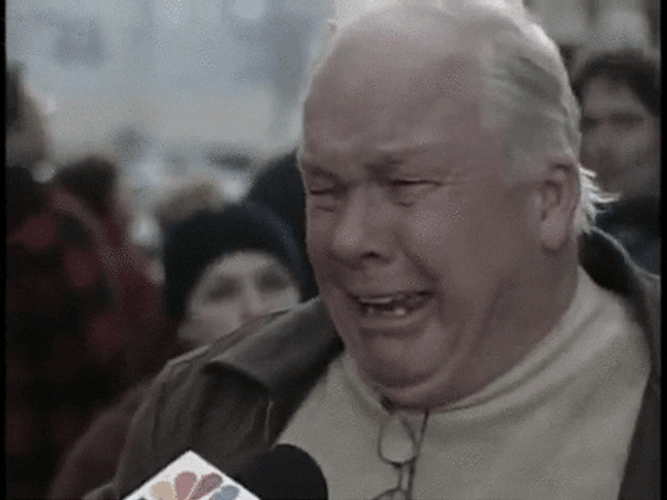 Man Crying During Interview GIF
