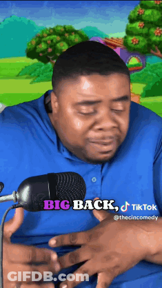 Man Crying In Front Of Microphone Saying Big Back GIF