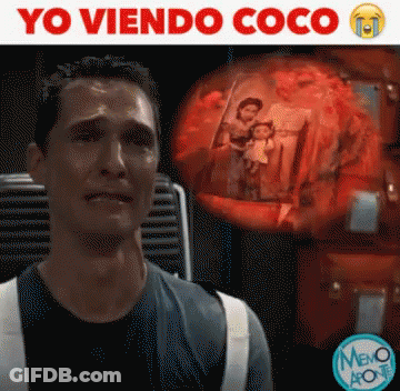 Man Crying In Front Of Yo Viendo Coco Picture GIF