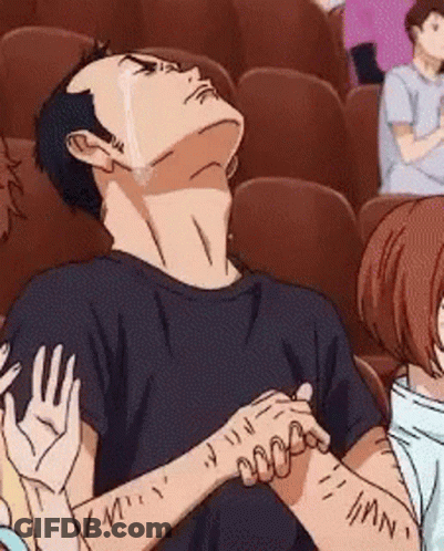 Man Crying In Theatre GIF