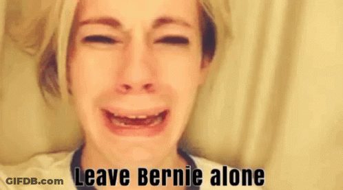Man Crying Leave Bernie Alone GIF