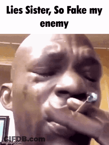 Man Crying Lies Sister Fake Enemy GIF