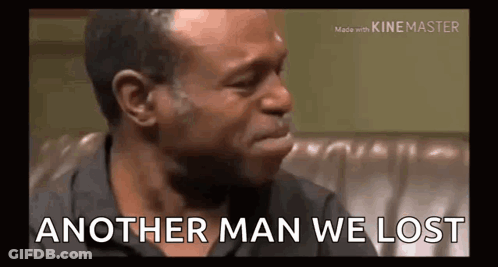 Man Crying On Couch Saying Another Man We Lost GIF