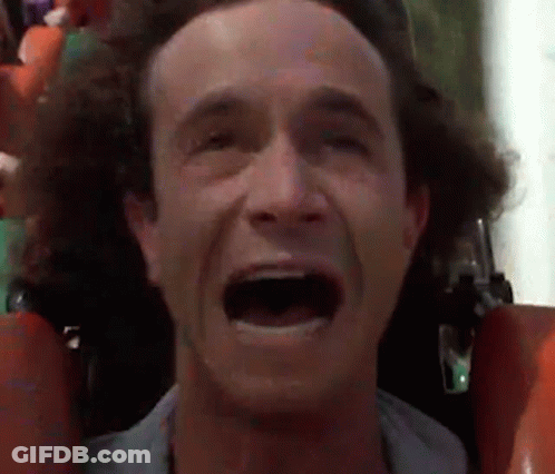 Man Crying On Roller Coaster GIF