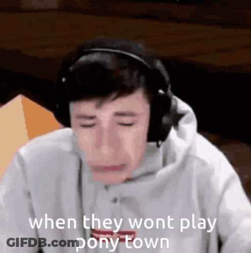 Man Crying Playing Video Game With Headphones GIF
