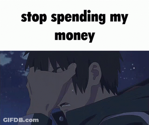 Man Crying Stop Spending My Money GIF