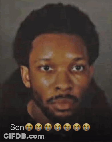 Man Crying Tears With Name Son GIF
