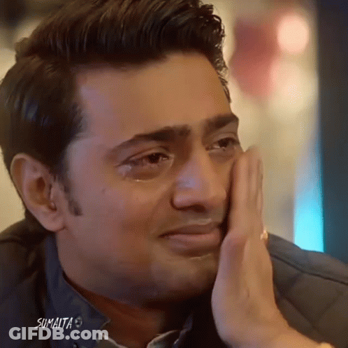 Man Crying With Hand On Face And Tear GIF