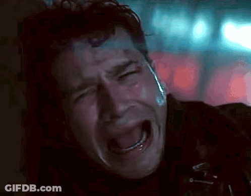 Man Crying With Tear From Nose GIF