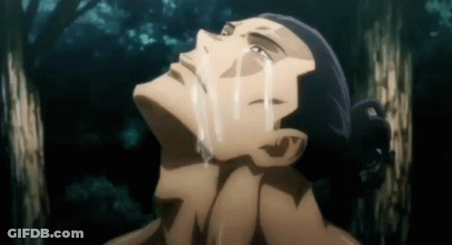 Man Crying With Tears In Forest GIF