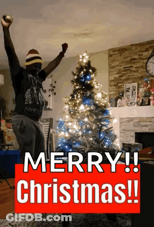 Man Dancing Happy Christmas GIF