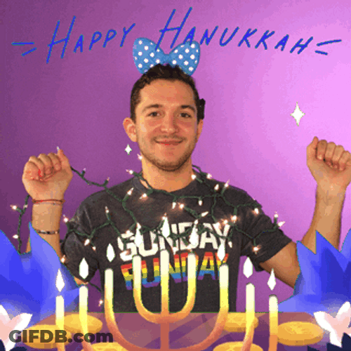 Man Dancing Happy Hanukkah GIF