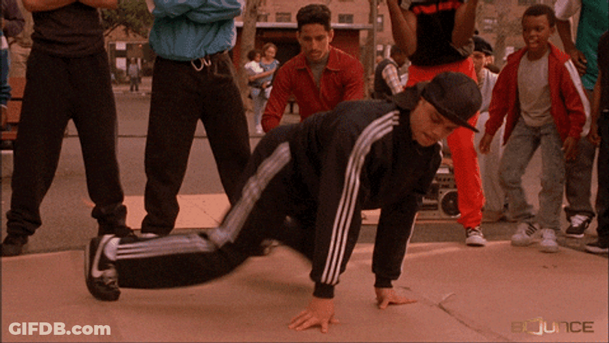 Man Dancing Hip Hop In Adidas Suit GIF