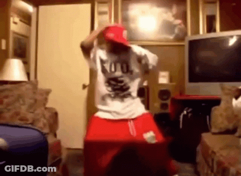 Man Dancing In '00' Shirt GIF