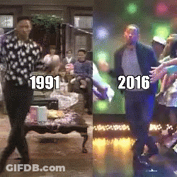 Man Dancing In 1991 And 2016 GIF