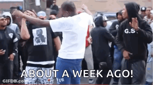 Man Dancing In Crowd About A Week Ago GIF